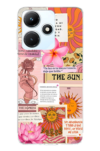 FLAMENKO حافظة هاتف إنفينيكس هوت 30i متوافقة مع سولار تاروت منقوش شفافة