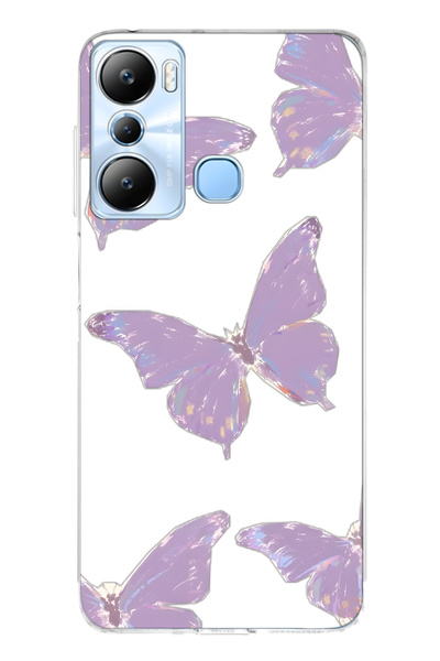 FLAMENKO حافظة هاتف شفافة متوافقة مع هاتف Infinix Hot 20i باللون الأرجواني Ke...