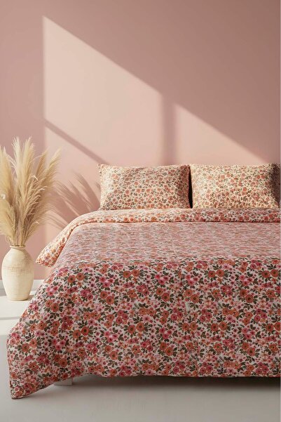 Rivaİstanbul Ροζ Άνοιξη Διπλό Βελούδινη κουβέρτα