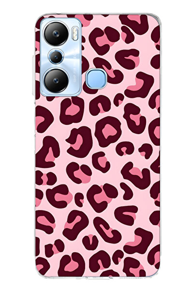 FLAMENKO حافظة هاتف شفافة باللون الوردي متوافقة مع هاتف Infinix Hot 20i مكونة...