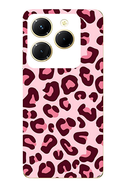 FLAMENKO حافظة هاتف شفافة باللون الوردي متوافقة مع هاتف Infinix Hot 40i، عبوة...