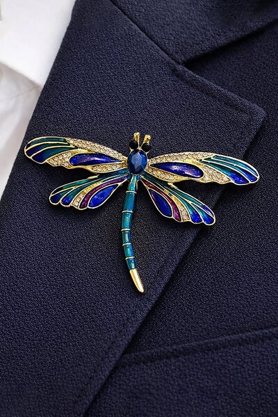 TAKIŞTIR Karışık Renk Yusufcuk Figürlü Broş/ Yaka Broşu