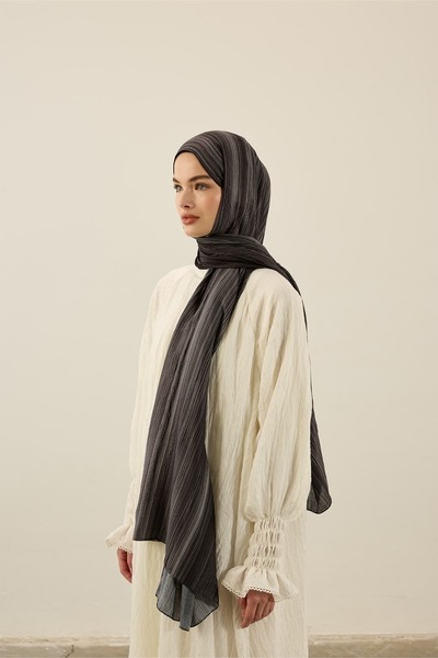 Modakaşmir Linevera Pattern Bamboo Shawl