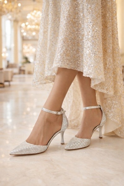 Peta Women's Evening Dresses Pointed Toe Ankle Length Belt Li Heeled Shoes No...