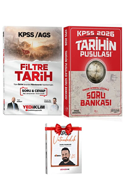 Yediiklim Yayınları 2026 KPSS-AGS Filtre Tarih Soru Cevap+Tarihin Pusulası So...