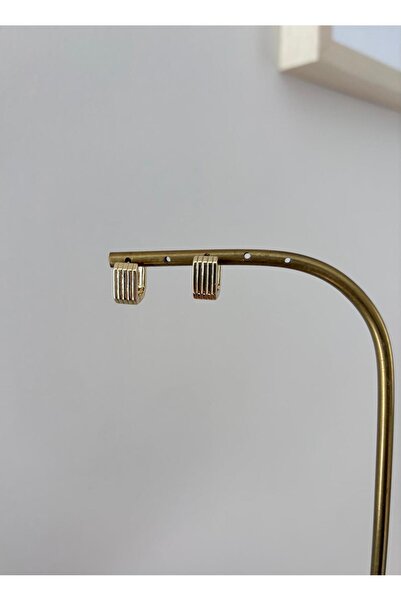 XUPING JEWELRY Cube Striped Model Clip-On Xp Gold Earrings