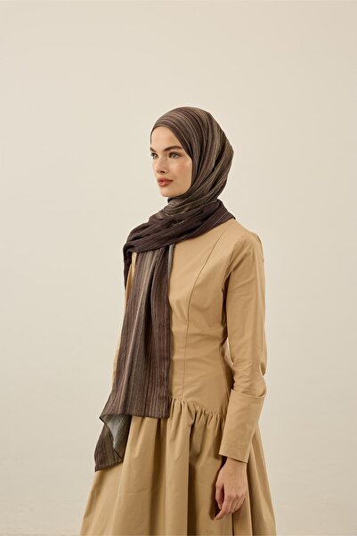 Modakaşmir Linevera Pattern Bamboo Shawl