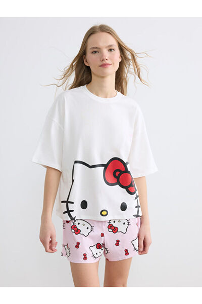 LC Waikiki Rmz Gi̇yi̇m Farkiyla Cute Hero Figure Women's Shorts Pajama Set