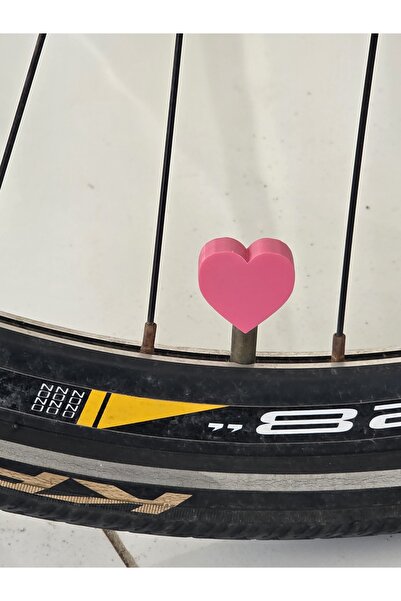 3dfabrick Pembe Kalp Sibop Kapağı Universal tüm araçlara uygun 2 adet