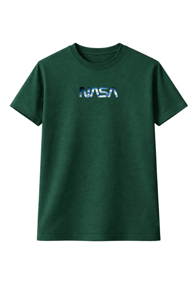 BEETON Nasa Logo Space Patterned Unisex Oversized T-Shirt 100% Cotton Street ...