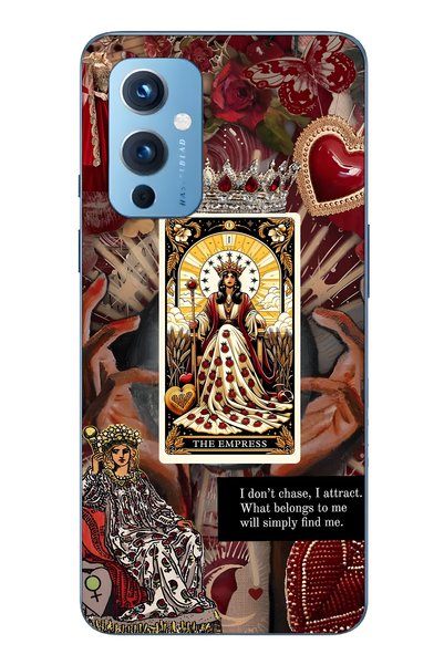 FLAMENKO حافظة هاتف شفافة متوافقة مع One Plus 9 بنمط The Empress Queen Tarot