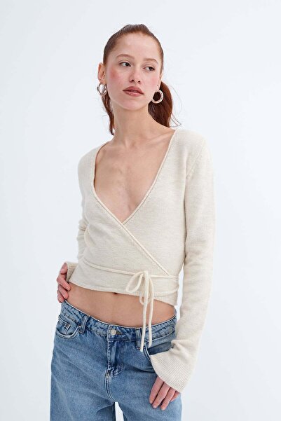 Addax Bağlama Detaylı Triko Hırka H3550