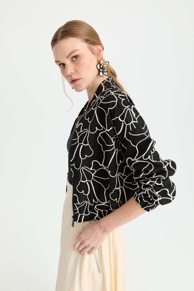 roibyardaözmen Silk Mixed Material Embroidered Jacket