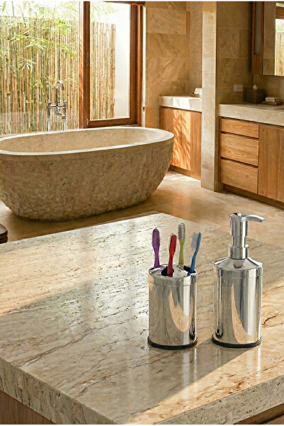 Bürke Stainless Bathroom Sink Countertop 250 Cc Liquid Soap Dispenser - Tooth...