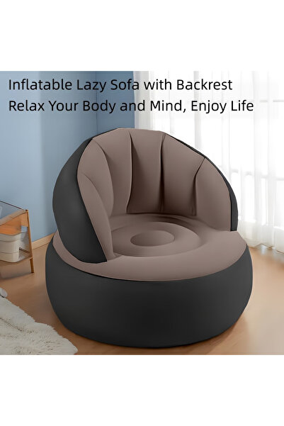 Heymino Надуваем диван тип черупка, модерен дизайн, идеален за дома, двора ил...