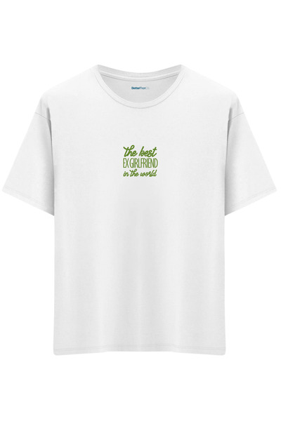 BetterThanCo Bivša devojka Štampano okrugla kragna Oversize kroj T-shirt