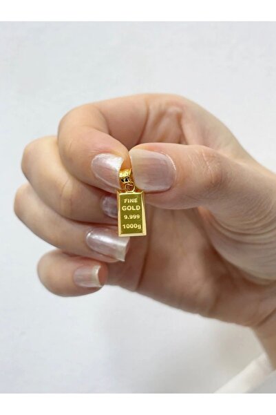 ÖNKÜTAKI 14 Ayar Külçe Altın Görünümlü Kolye