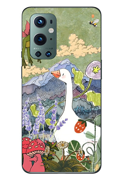FLAMENKO حافظة هاتف شفافة متوافقة مع One Plus 9 Pro من Kaz and Nature Illustr...