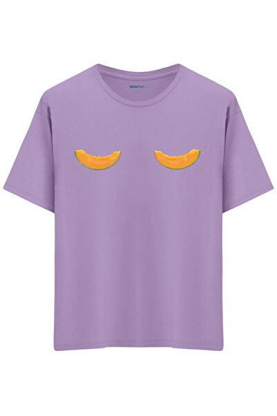 BetterThanCo Μπλουζάκι Melon με τύπωμα Crew Neck oversized