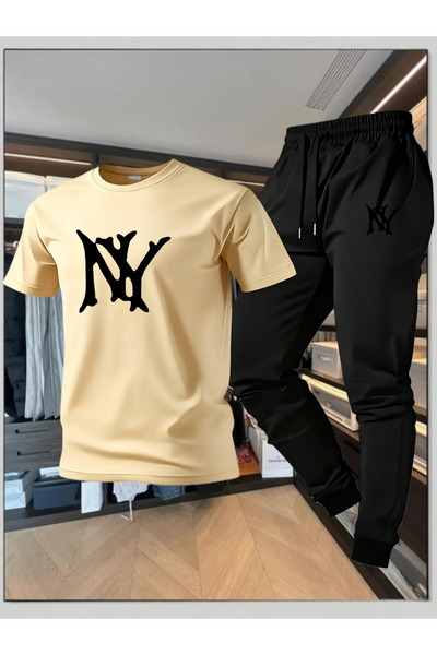 Rayan & Hoor Style Big b Printed sweatpants and t-shirt - j Jogger Pants t-sh...