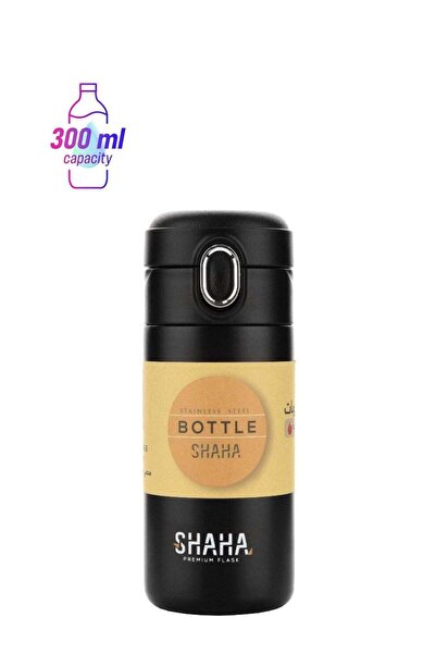 SHAHA Stainless Steel Vacuum Bottle 300ML Black