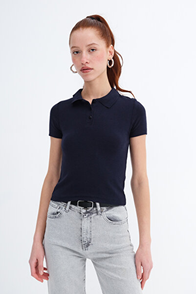 Addax Тениска с поло яка от модал P4311-H12