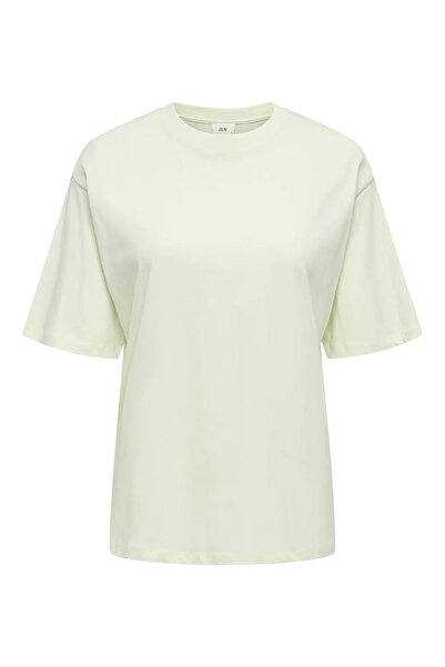 ONLY JDY Guler rotund pentru femei croială largă Verde tricou - 15366305