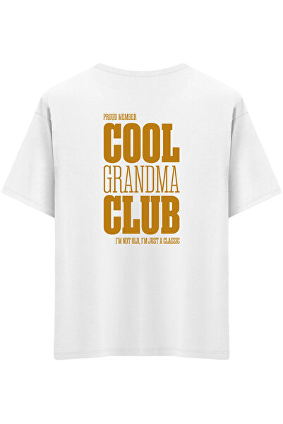 BetterThanCo Clubul Bunicii Cool cu imprimeu guler rotund supradimensionat tr...