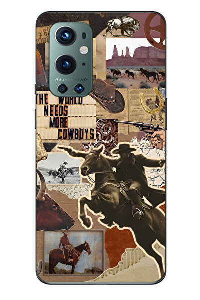 FLAMENKO حافظة هاتف شفافة متوافقة مع One Plus 9 Pro من نوع Cowboy Western Col...