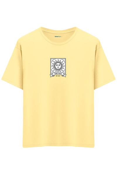 BetterThanCo My Day Printed Crew Neck Oversized T-Shirt