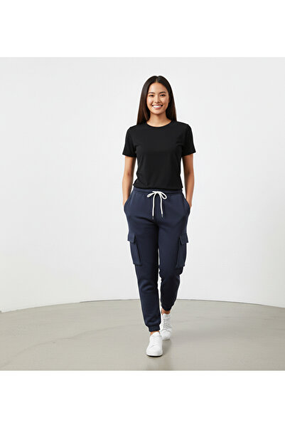 FUNSTYLE Women's Cargo Pocket Elasticated Hem Sweatpants