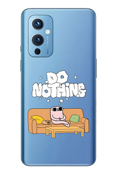 FLAMENKO حافظة هاتف شفافة متوافقة مع One Plus 9 Do Nothing منقوش
