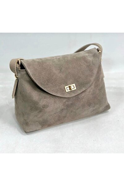 RAMAZAN YARDIMCI BAG COLLECTİON Women's Bag Genuine Leather Suede Shoulder Bag