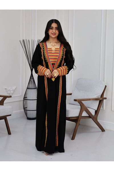 khaliji A traditional jalabiya with a design inspired by authentic Arab ident...