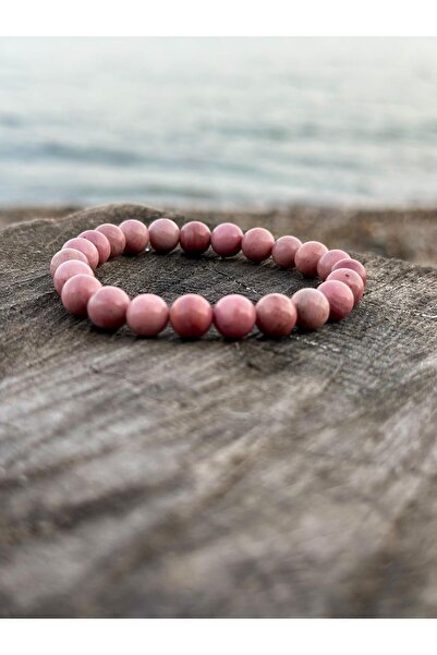 Zodyak Doğal Taş 8 mm Rhodonite Stone Men's and Women's Natural Stone Bracele...