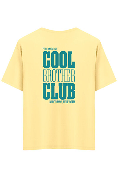 BetterThanCo Cool Brother Club Printed Crew Neck Oversized T-Shirt