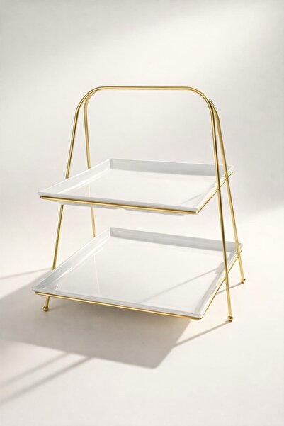 MARZEN HOME Gold Detaylı iki katlı Kurabiyelik