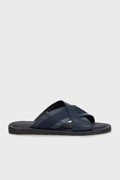 PAUL&SHARK Paul & Shark Logo Genuine Leather Slipper Men's Slippers 24418012 013