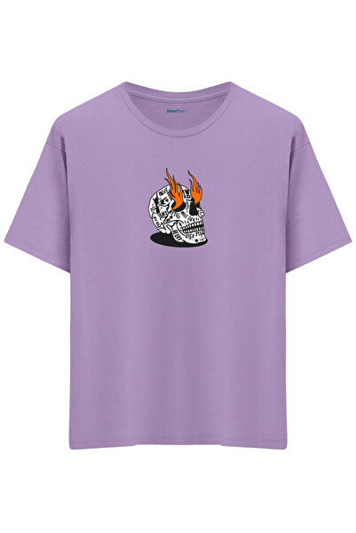 BetterThanCo Rok zvezda Štampano okrugla kragna Oversize kroj T-shirt