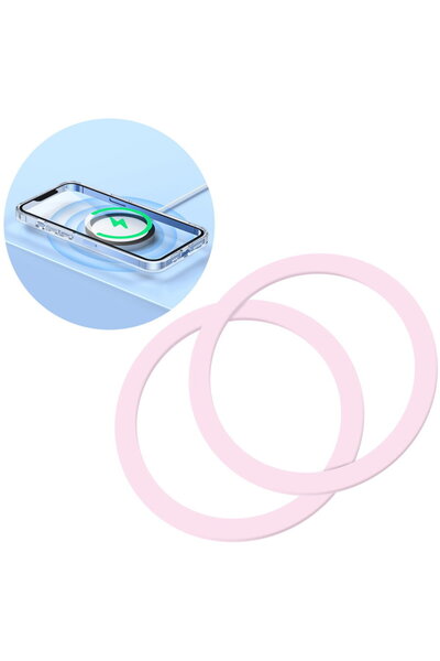 Joyroom Set of 2 Metal Magnetic adapters compatible with MagSafe function, Pink