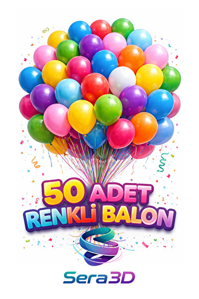 Renkli Balon 50 Adet