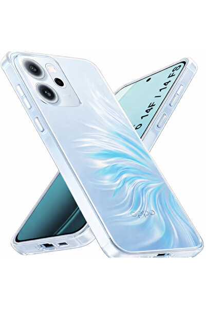 Deppo Trend Oppo Reno 14F/14Fs Compatible Camera Protected Case Anti-Knock Transparent Sheer Stretchy Silicone Cover
