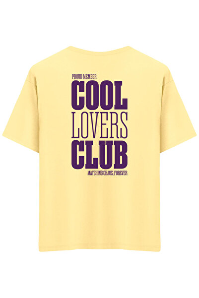 BetterThanCo Cool Lovers Club με τύπωμα Μπλουζάκι με λαιμόκοψη ποδηλάτου over...