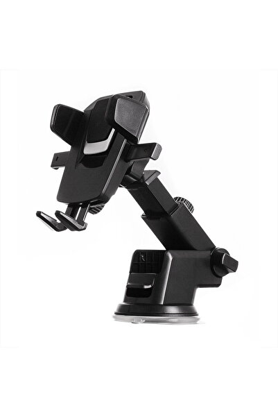 Hurtel Suport auto telescopic pentru telefon, montat pe bord sau parbriz, negru