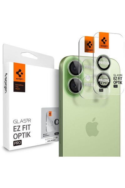 Spigen Camera Film for iPhone 17 / iPhone 16 Plus / iPhone 16 (set of 2) - Gl...