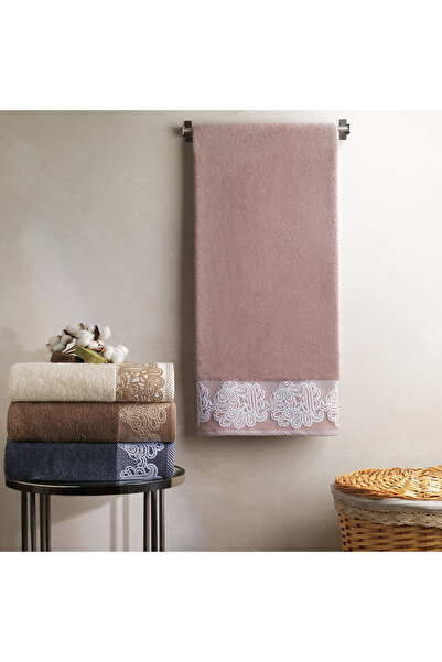 Schafer Home Lace Towel 70X140 cm 1 Piece - Plum