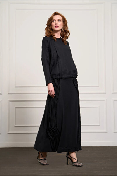 MissWhence Keten Etek Takım 37009 SİYAH