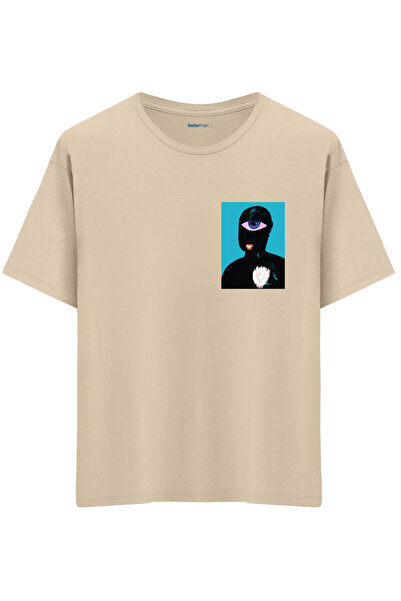 BetterThanCo Ochiul Oracolului cu imprimeu guler rotund supradimensionat tricou