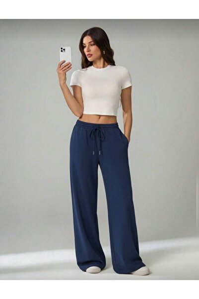 Le Vion Women's Wide-Leg Sweatpants Comfortable Fit Baggy Oversized Street