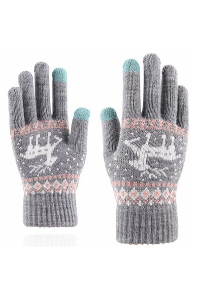 Techsuit Ecran tactil Manusi - Raindeer Woolen (ST0002) - Gri